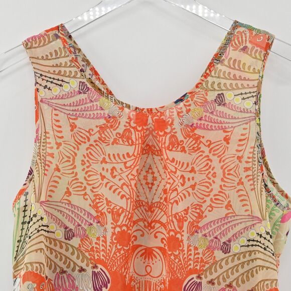 LA FEE MARABOUTEE Top Womens Size 40‎ Multicolor Printed Sleeveless Tank Blouse - Picture 2 of 11